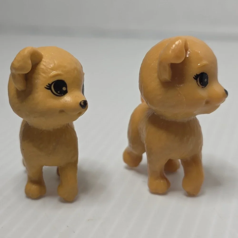 Mattel Barbie Puppy Dog Figures Set of‎ 4 Tan Golden Fair Vintage Accessory